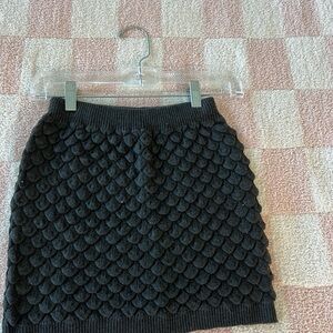 Elegant Black Textured Skirt